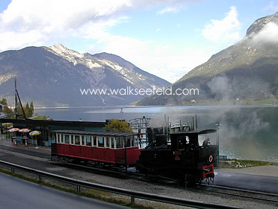 The Achenseebahn steam train from Jenbach to Lake Achen