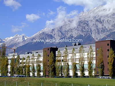 The Swarovski factory buildings just outside Wattens